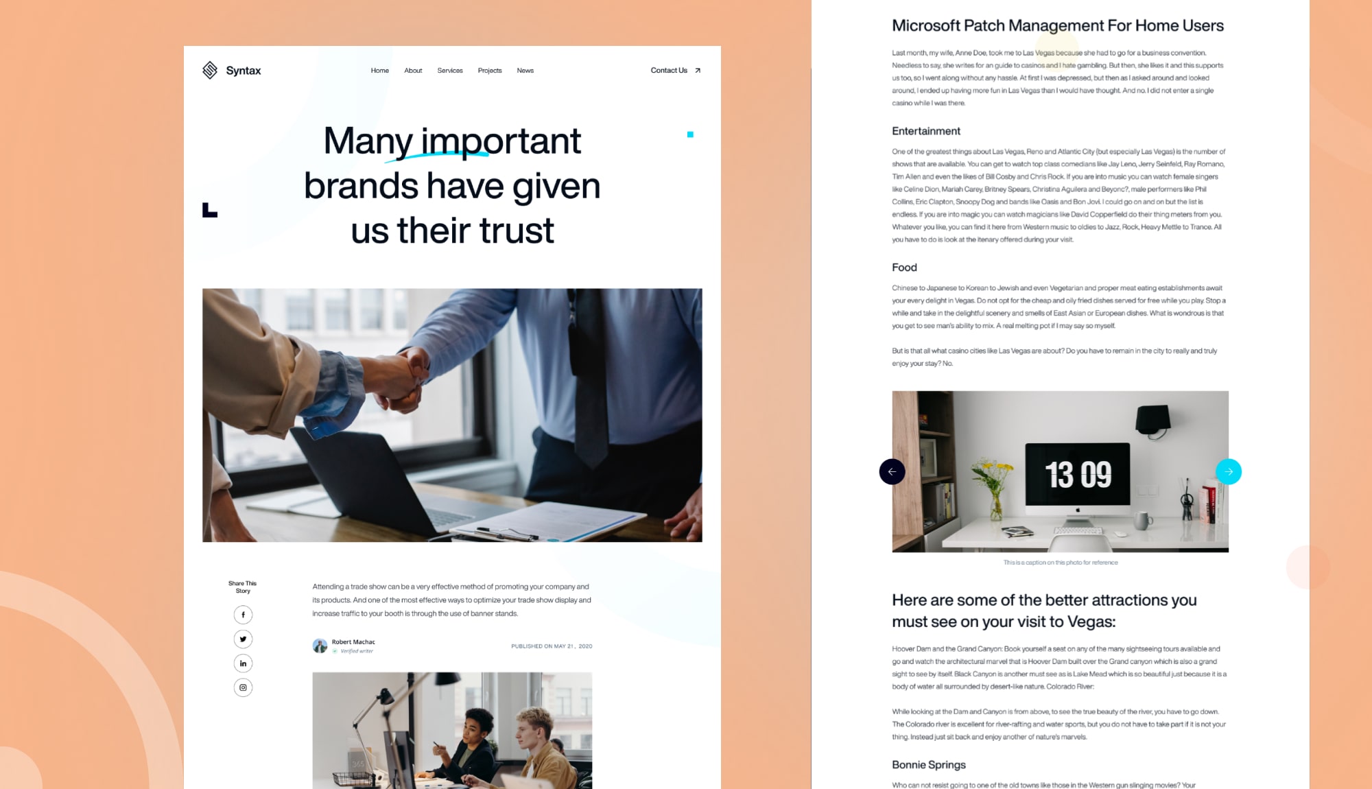 Syntax - Consultancy Firm Website Single News Page | Templately