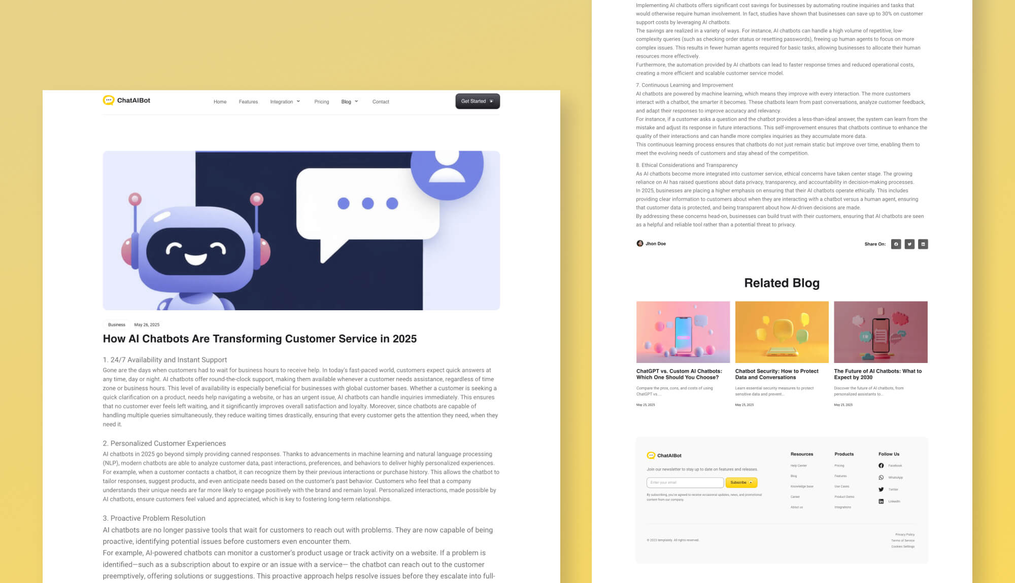 ChatAIBot - AI Chatbot Website Template Pack for Elementor Blog Details ...