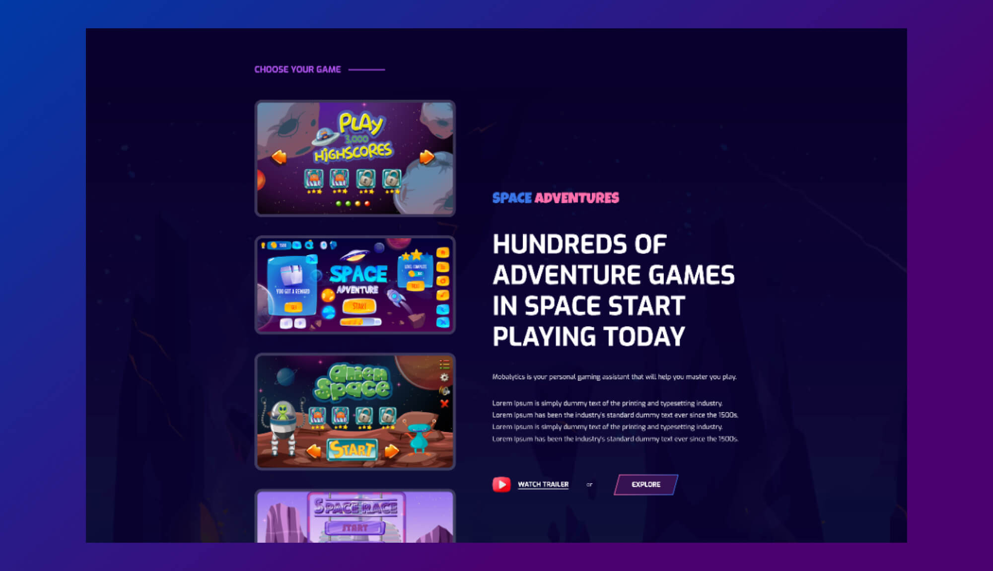 GameZone - Gaming Website Template For Gutenberg Game Choosing Section ...