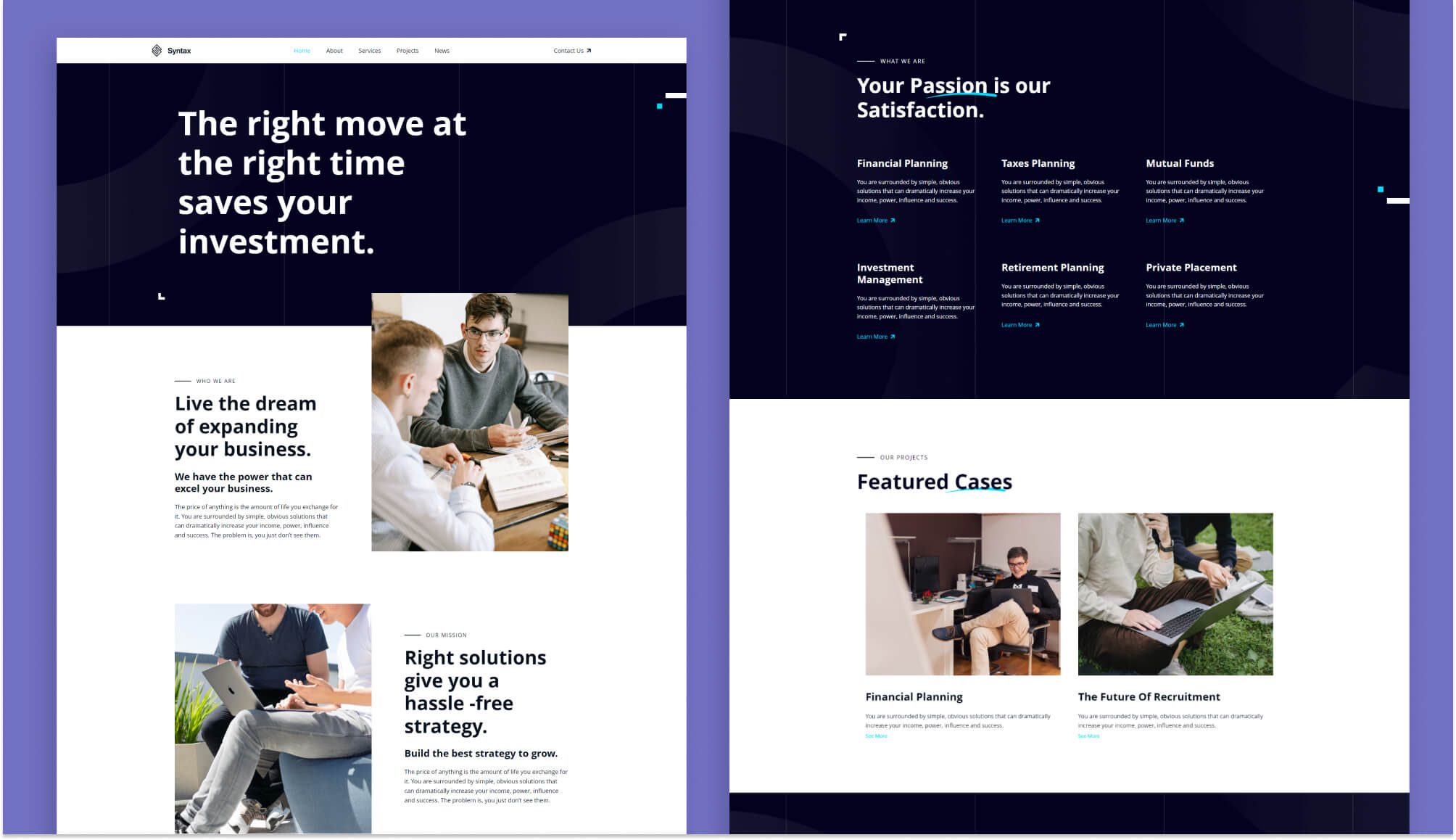 Syntax - Consultancy Firm Website For Gutenberg Home Page | Templately
