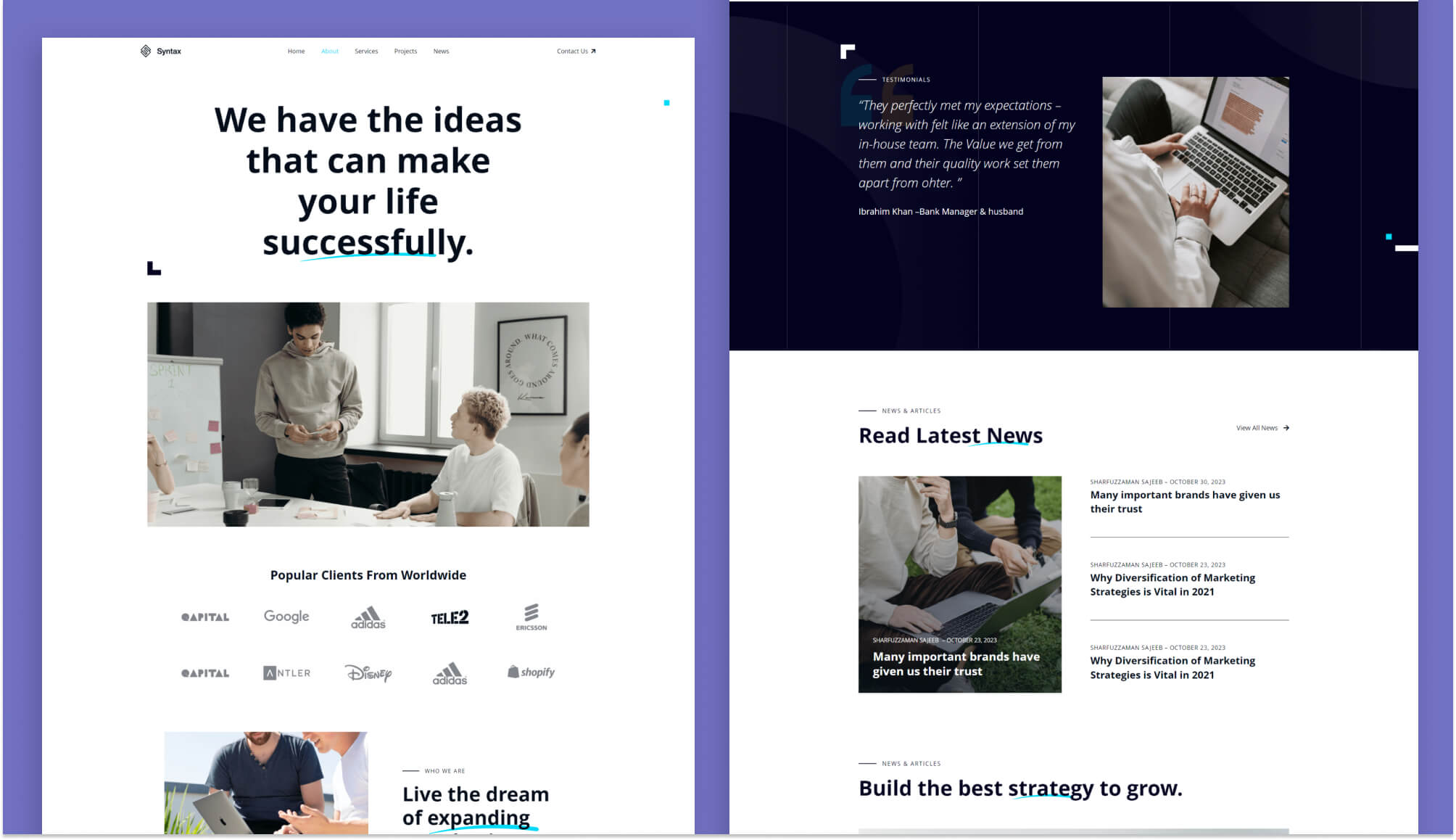 Syntax - Consultancy Firm Website For Gutenberg About Page | Templately