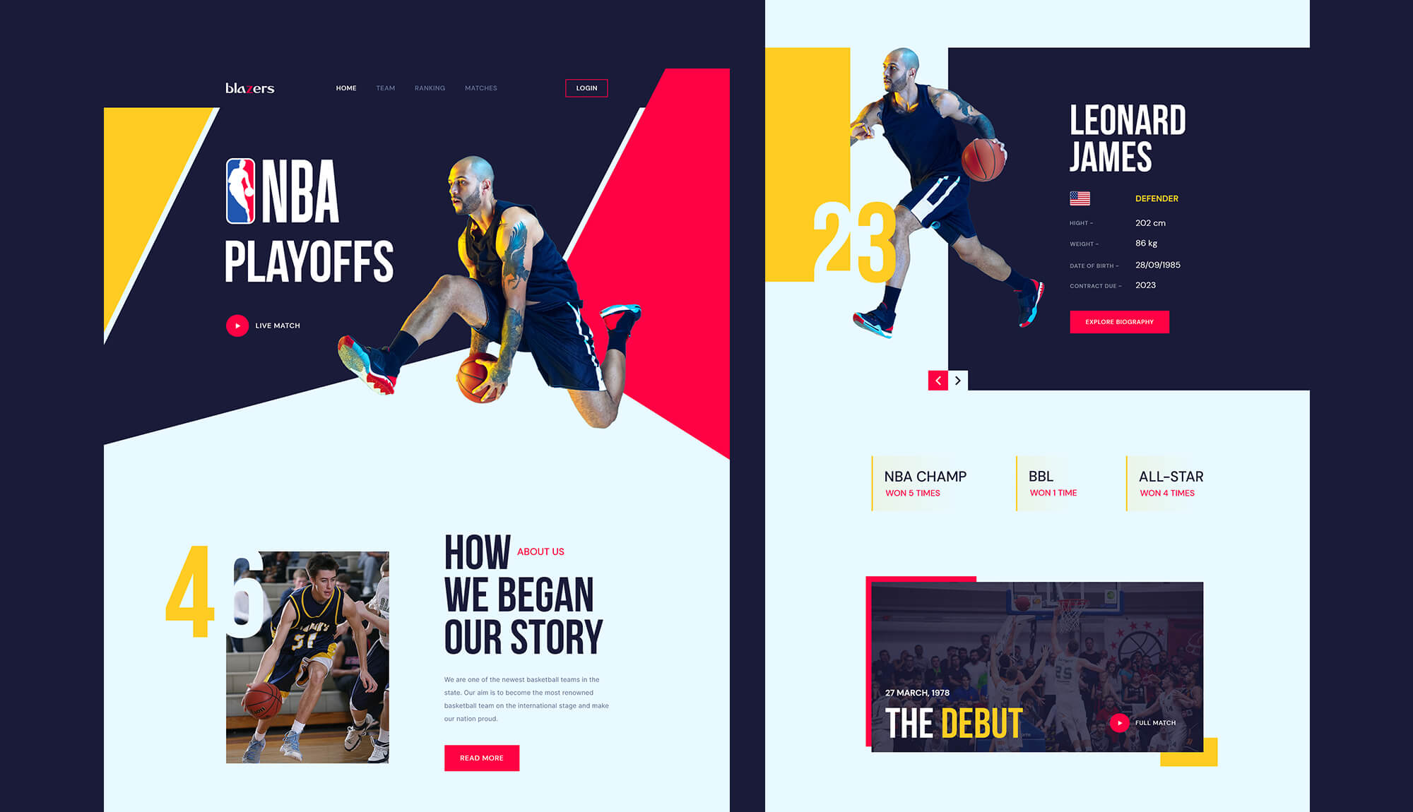 Blazers - Basketball Team Website | Templately blazers-basketball-team-website-templately