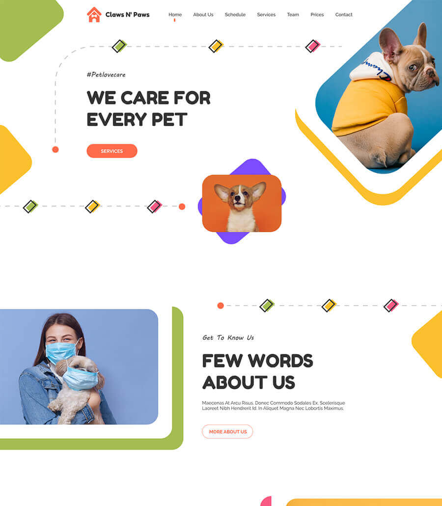 Claws N' Paws Pet Service Website Template Templately
