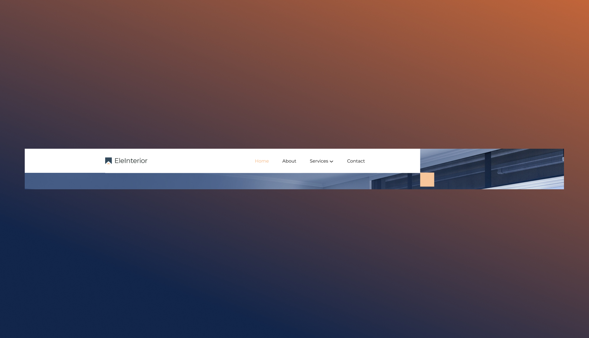EleInterior - Interior Design Website Template For Gutenberg Header ...