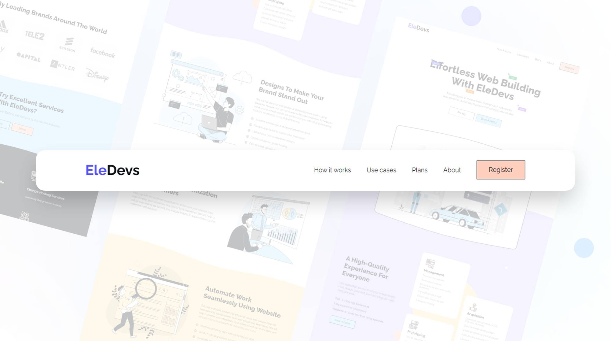 EleDevs - Software Development Firm Template Header | Templately