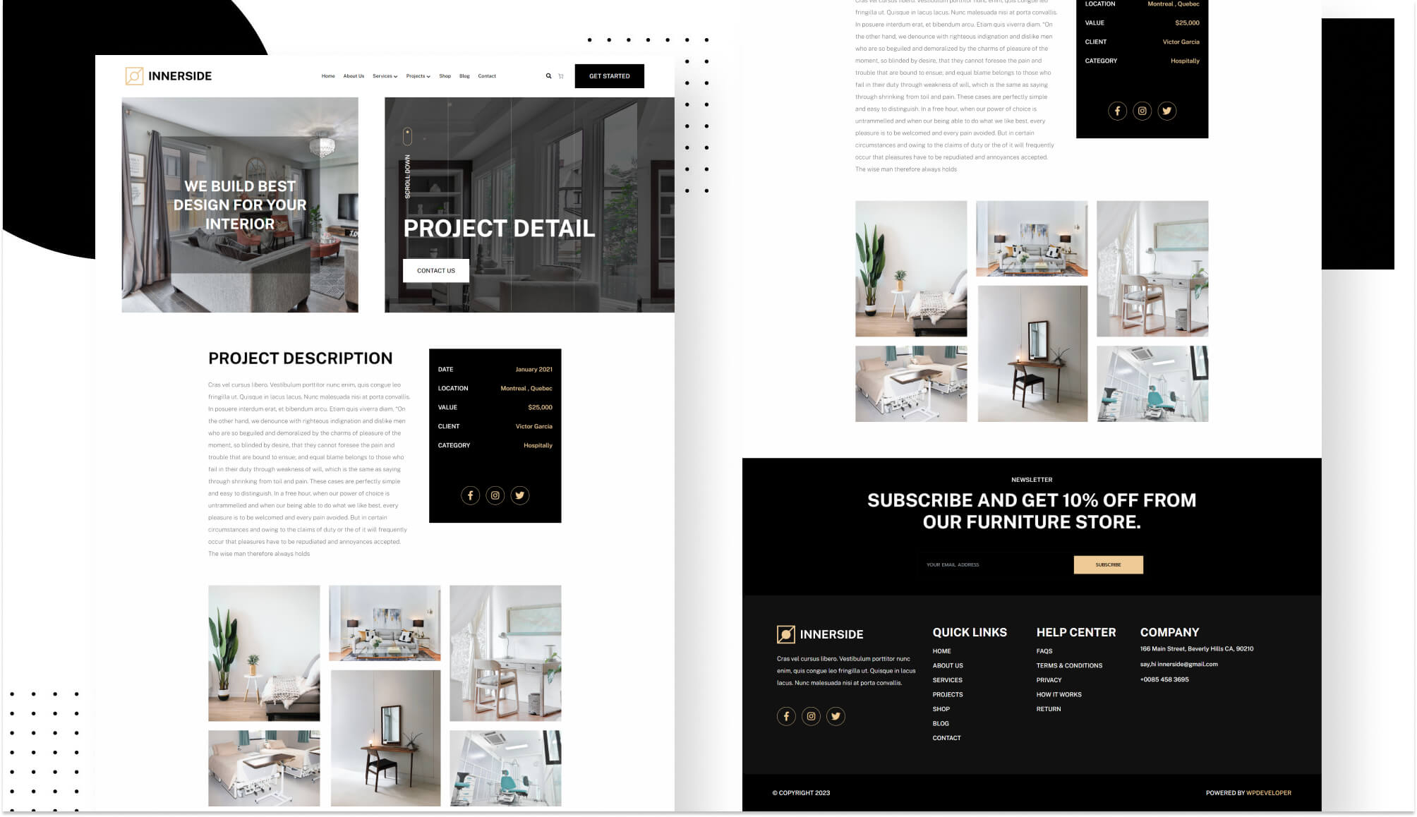 InnerSide - Interior Design Website Template For Gutenberg Projects ...