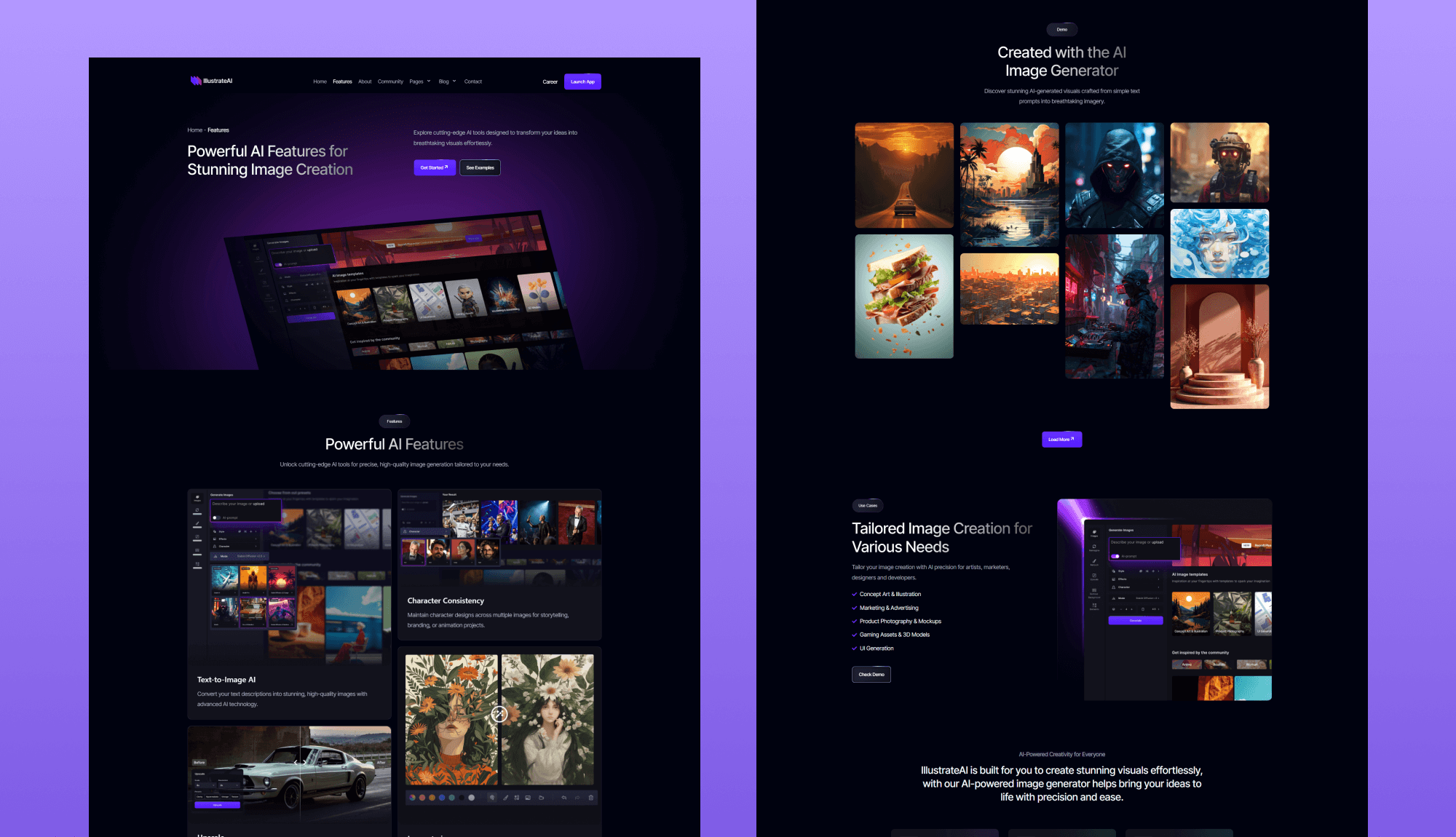 IllustrateAI - Elementor Template For AI Photo Creation Website ...