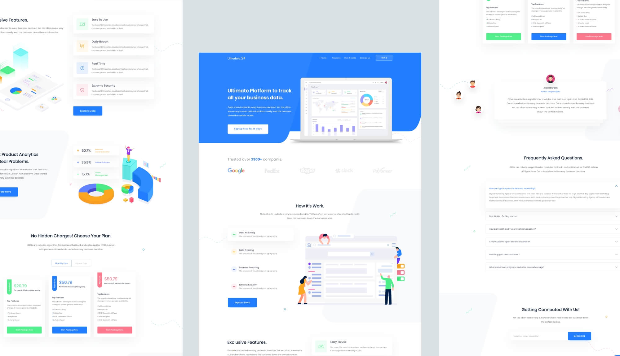 SaaSPeak Footer Section | Templately | Templately