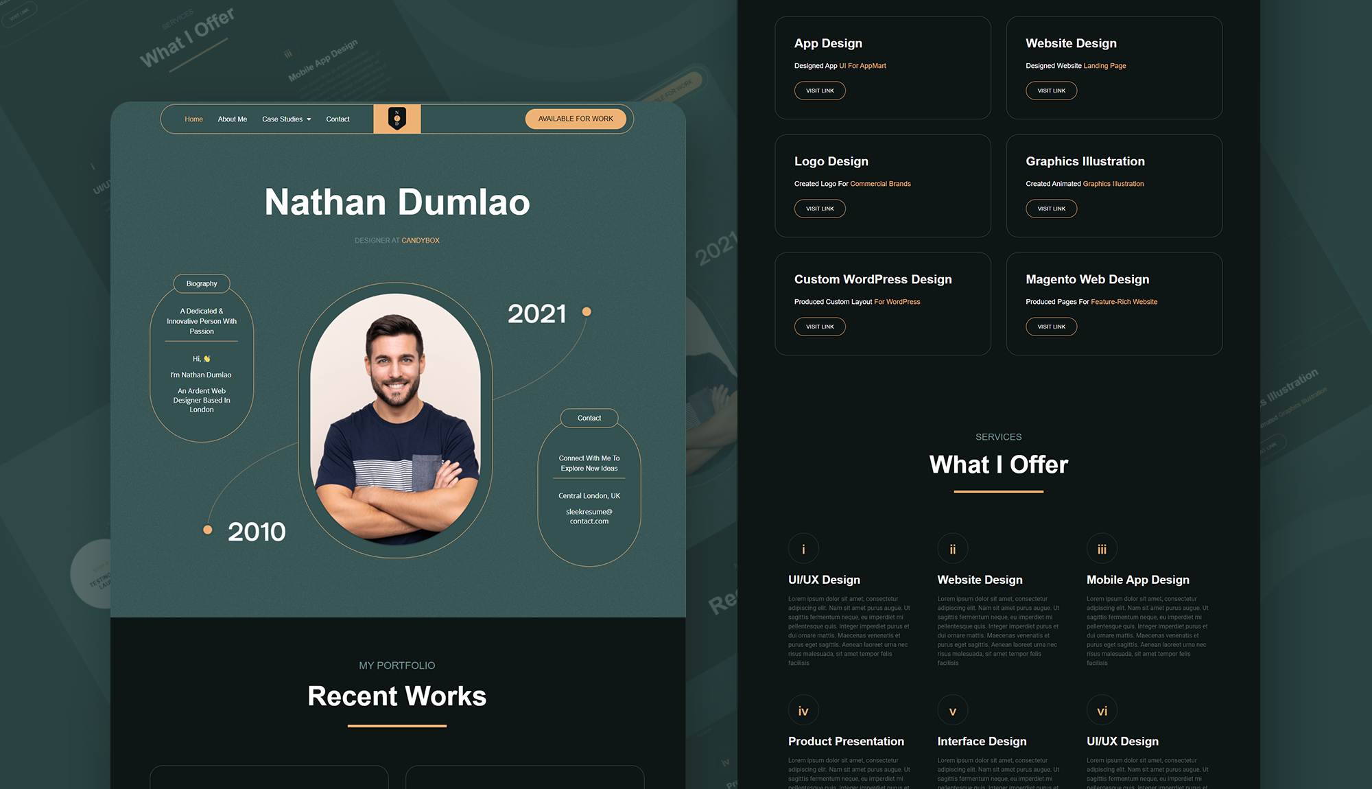 SleekResume - Personal CV Website Template | Templately