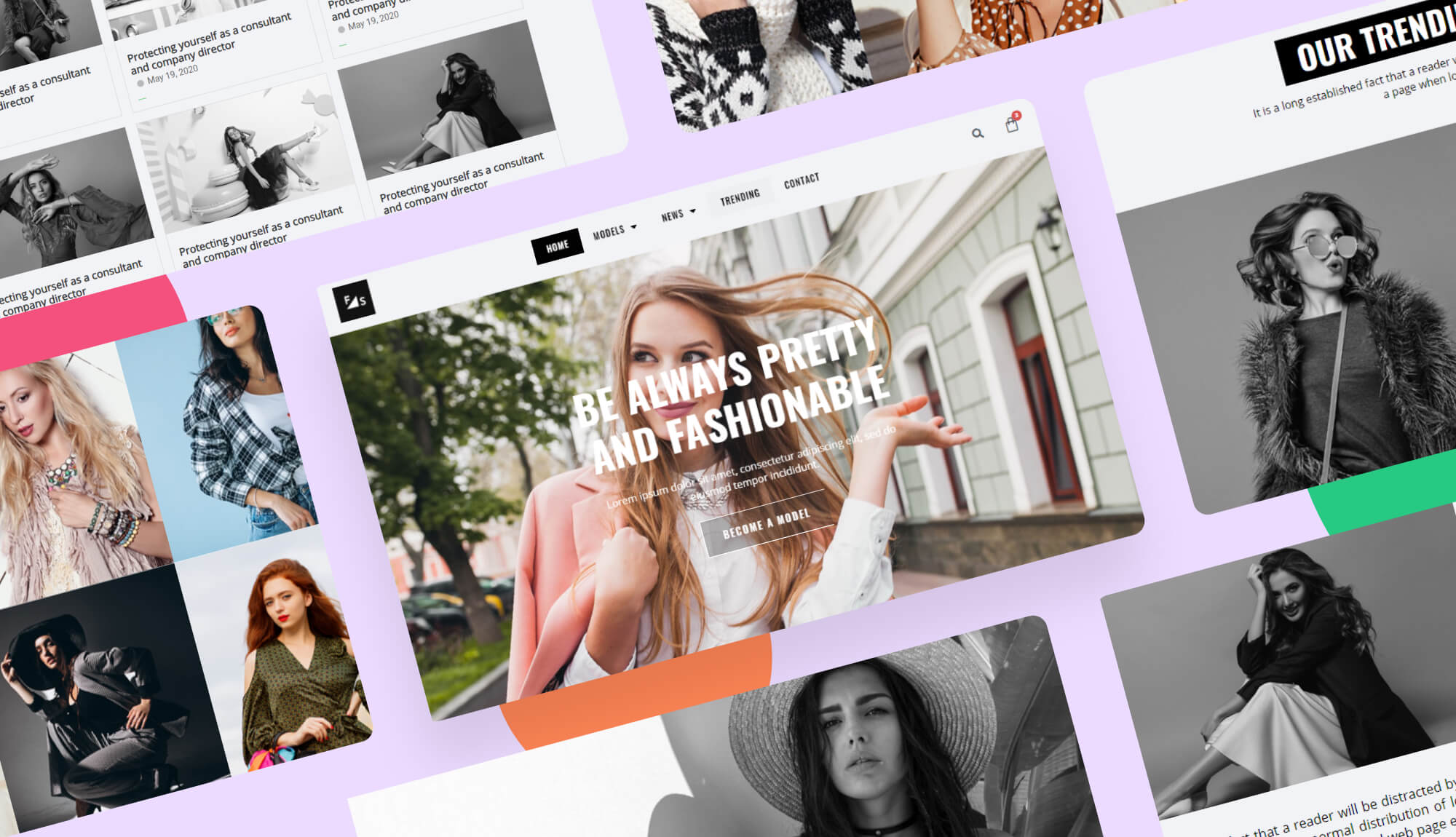 Fashion and Modeling Agency site Template Templately
