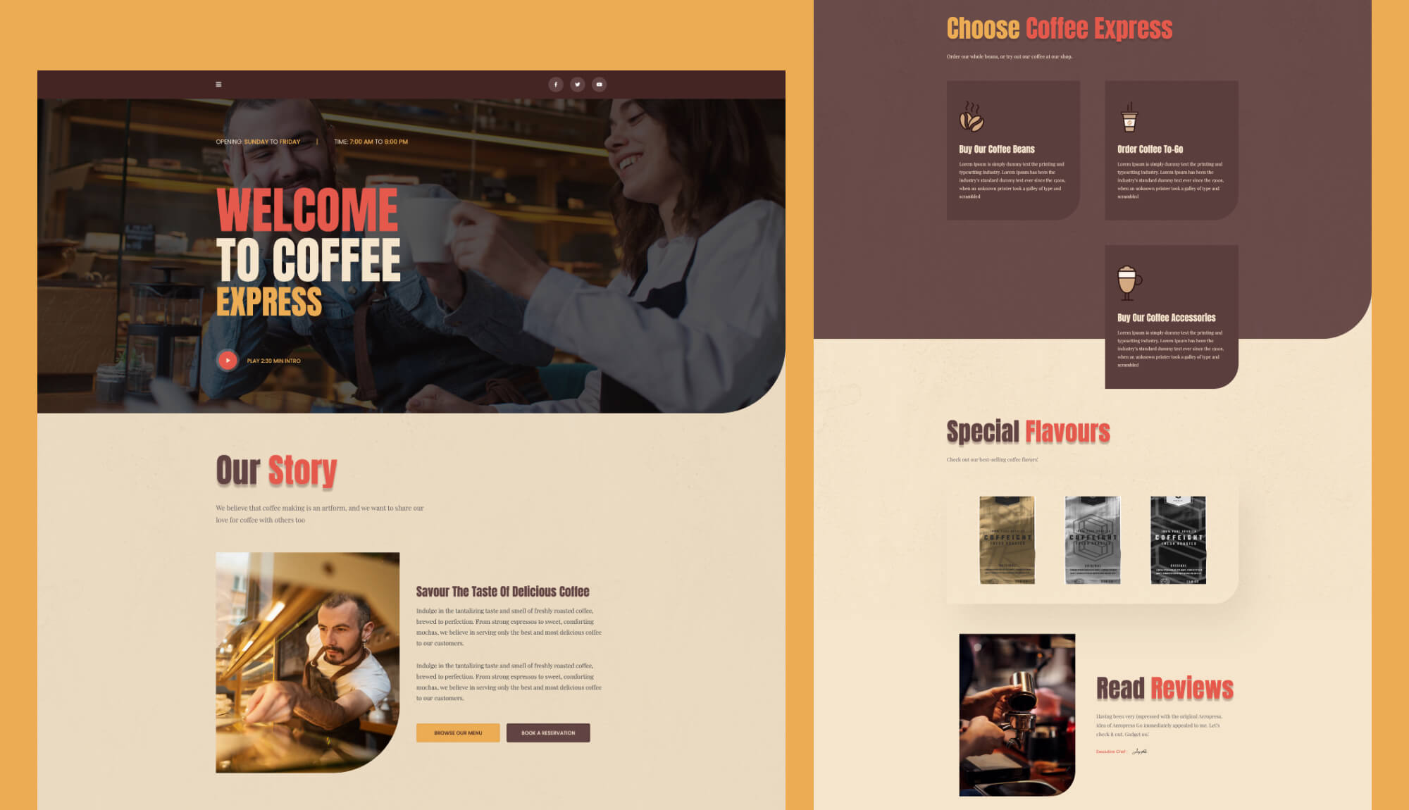 Coffee Express - Coffee Shop Template For Gutenberg | Templately