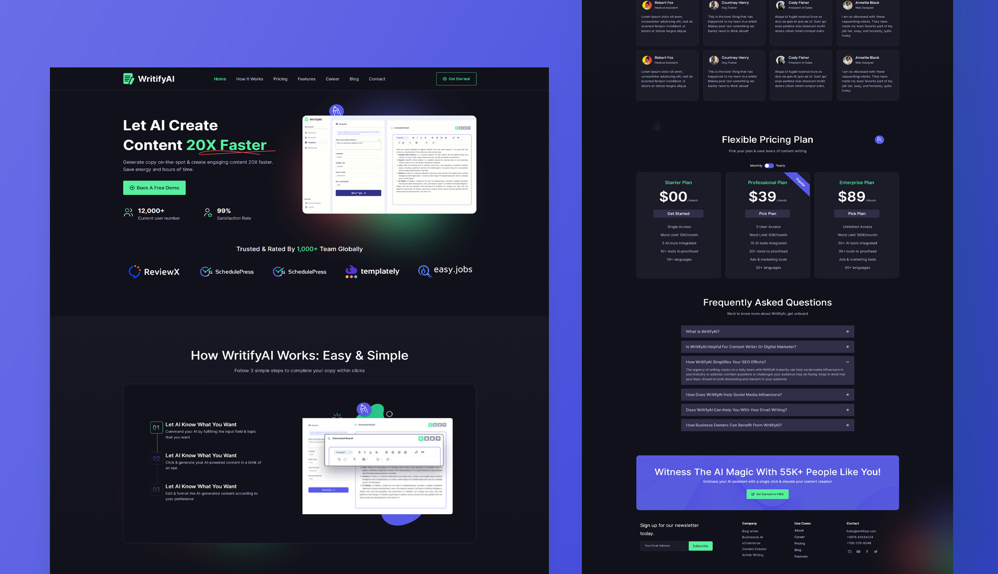 Writifyai Gutenberg Website Template For Content Ai Templately Writifyai Gutenberg Website Template For Content Ai Templately