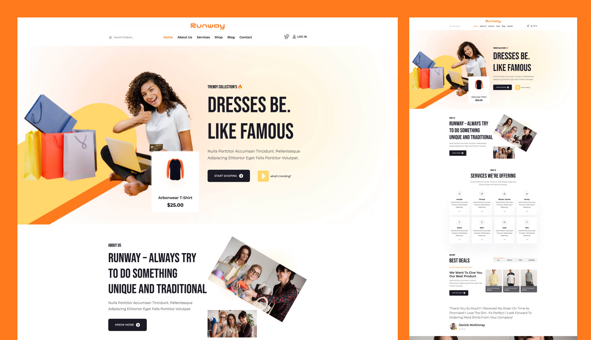 Runway Buying House Template For Gutenberg Templately